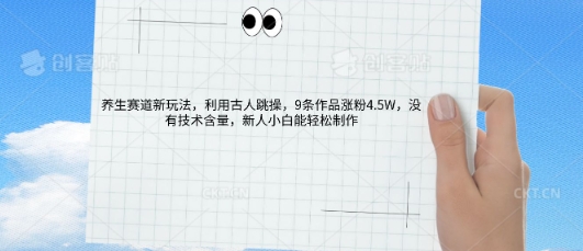 AI养生赛道新玩法,10条作品涨粉5.2W,操作简单,新人小白能轻松制作-领航资源站