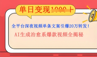 全平台深夜文案新风口:DeepSeek生成百万播放量金句,治愈系内容涨粉速度快4倍-领航资源站