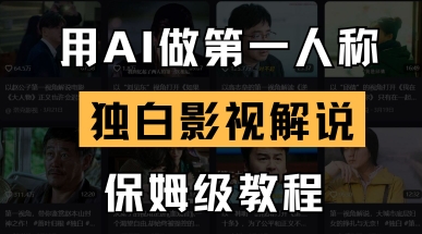 用AI做第一人称独白影视解说,手把手教学,保姆级教程-领航资源站