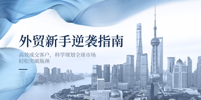 (14201期)外贸新手逆袭指南:高效成交客户,科学规划全球市场,轻松突破瓶颈-领航资源站