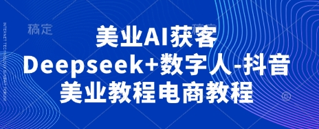 美业AI获客Deepseek+数字人-抖音美业教程电商教程-领航资源站